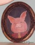 Three Little Pigs Folk Art Pig in neck tie